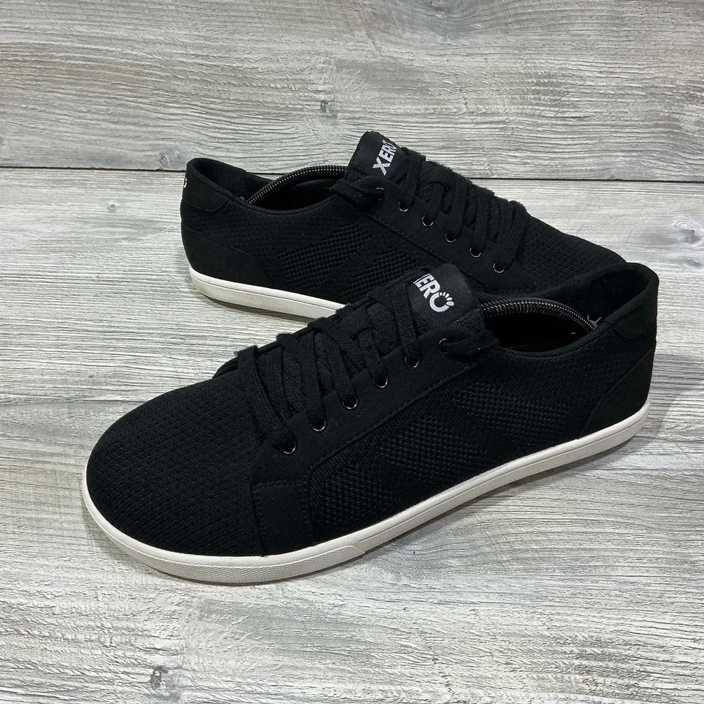 Xero Shoes Men's Dillon Barefoot Minimalist Classic Sneakers Black Size 11.5
